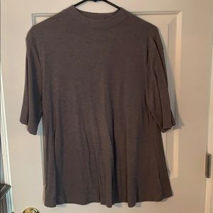 XL gray half sleeve top